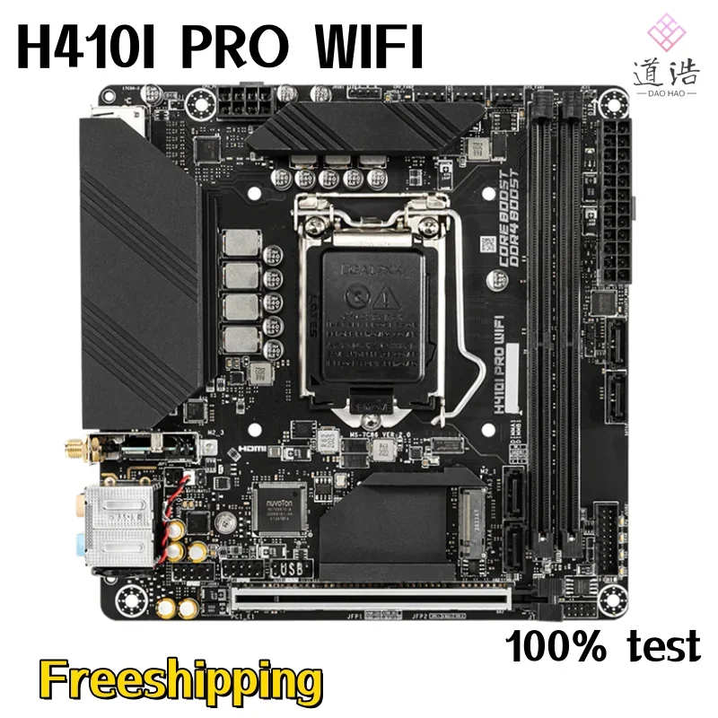 For H410I PRO WIFI Motherboard 64GB M.2 HDMI LGA 1200 DDR4 Mini-ITX H410 Mainboard 100% Tested Fully Work