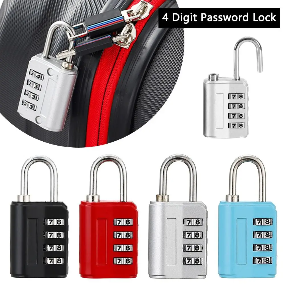 Anti-Theft Combination Lock Suitcase 4 Digit Password Lock Coded Lock Dormitory Cabinet  Lock Luggage Padlock