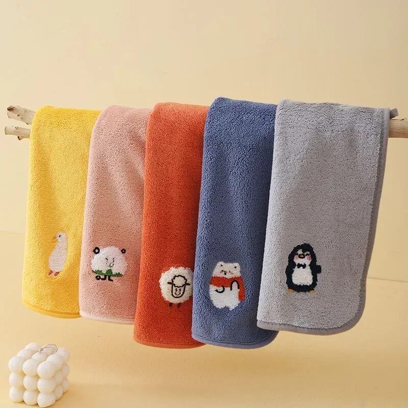 Cotton Baby Bath Towel Soft Cartoon Animal Face Towel Newborn Infant Kids Soft Absorbent Washcloth Children Shower Towel 25*50cm