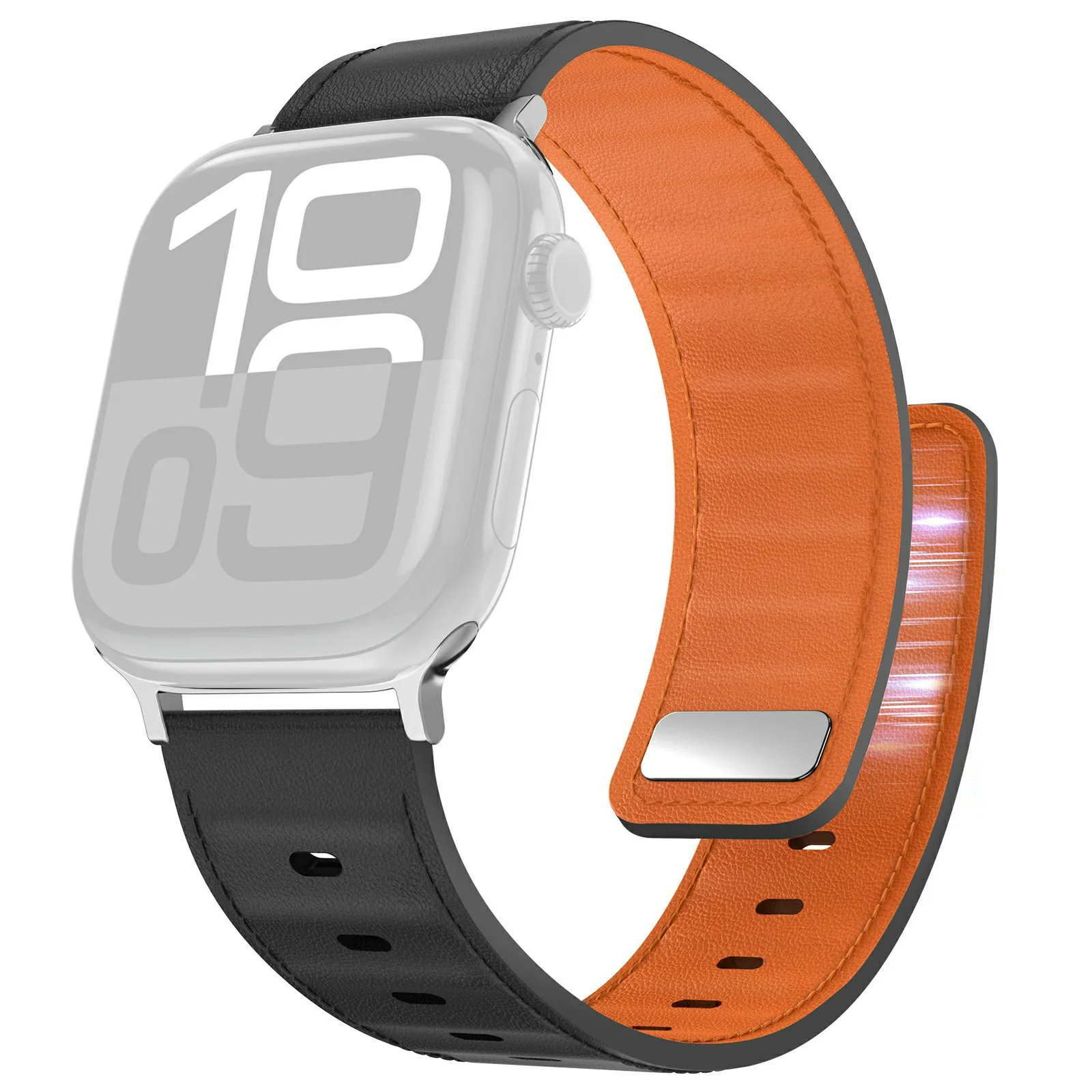 AHASTYLE BO06 Genuine Cow Leather Strap for Apple Watch Series 11 10 42mm / 9 8 7 41mm / SE3 SE2 SE 6 5 4 40mm / 3 2 1 38mm Pin