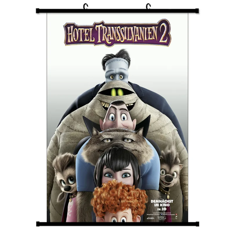 Nuovo Anime Hotel Transylvania Tela Appeso a parete Pittura Home Decor Anime Poster Wall Art Decorazione della stanza 40x60 CM
