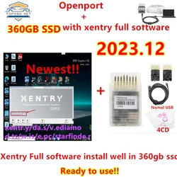 Software de diagnóstico Xentry 2023,12, Software completo Xentry Vedia.m D T.S W I.S E P.C, bien instalado en SSD de 2023,12 gb con puerto abierto, 360