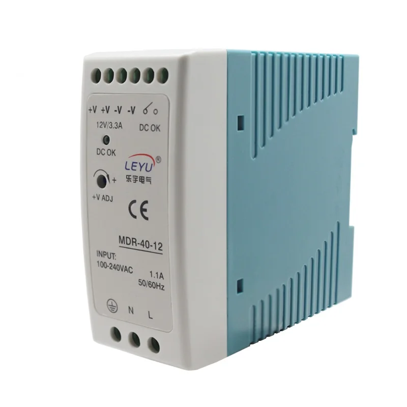 

Пластиковая крышка 40 Вт, 12 В, 3,33 А, блок питания на DIN-рейку, SMPS