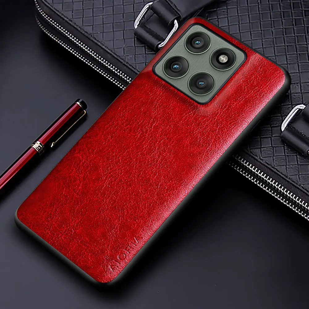 حافظة جلدية فاخرة لهاتف موتورولا إيدج 60 50 فيوجن برو نيو الترا S50 فوندا للأعمال بلون سادة غطاء هاتف صلب من البولي كربونات #5