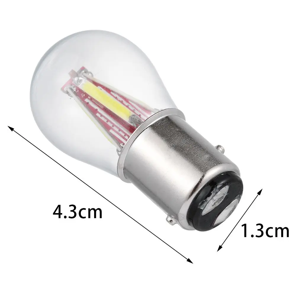 New 1157 BAY15D 21/5W 1156 BA15S P21W Reverse Lamp Signal Light Car LED COB Bulb 4 Filament