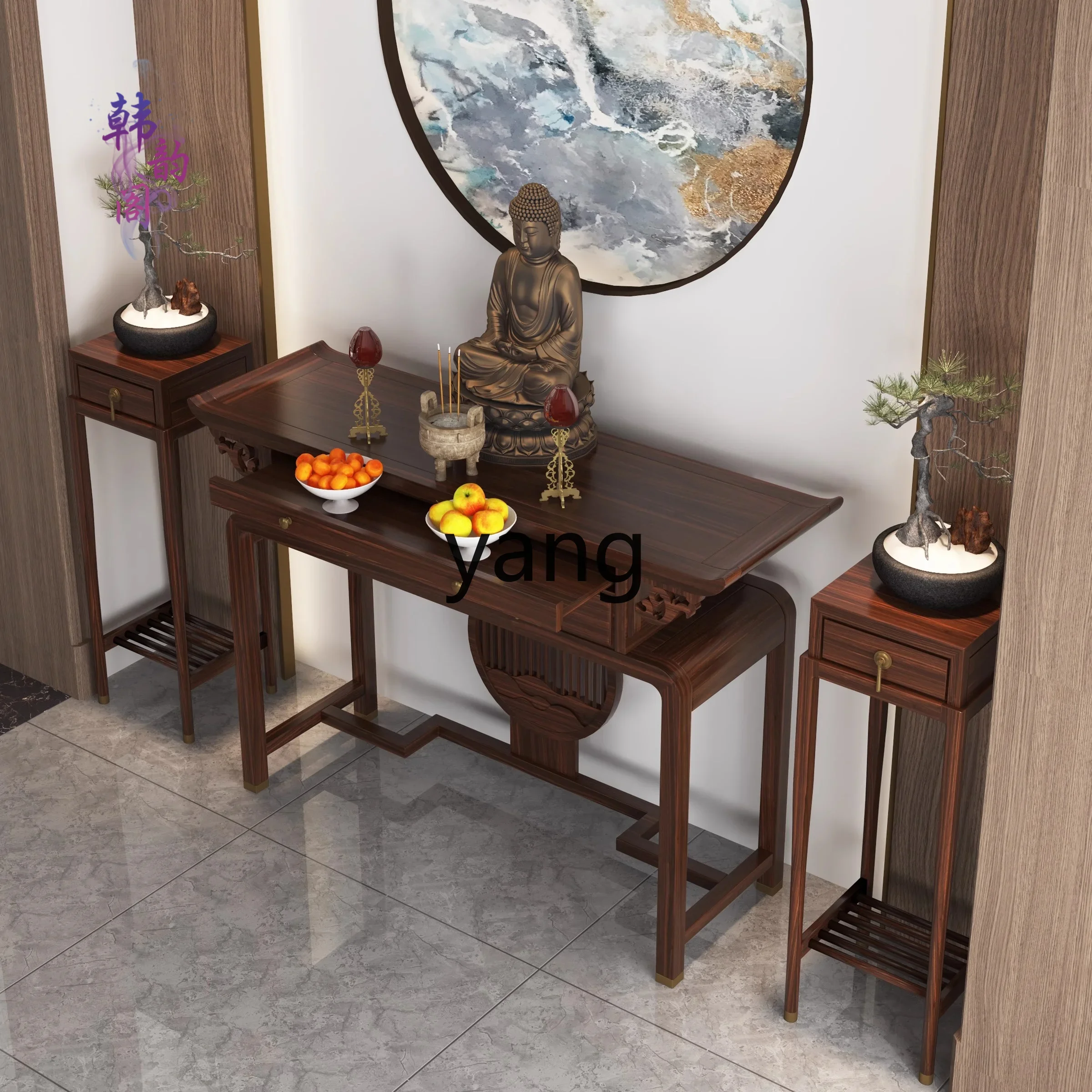 LH  New Chinese Tribute Table Incense Case Buddhist Platform Household Wall Serving Temple Shrine