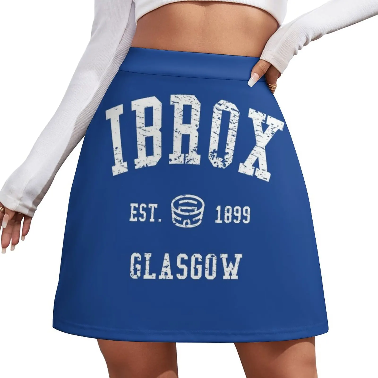 Ibrox-Mini jupe d'école pour femme, jupe courte