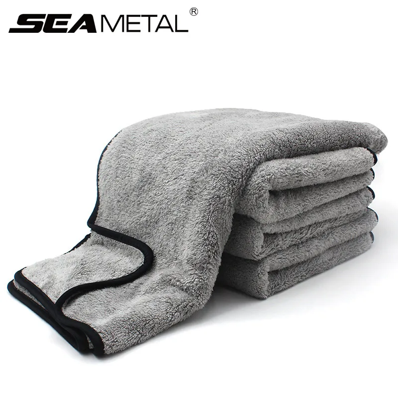 SEAMETAL Microfiber Car Wash Towel Fast Drying Auto Cleaning Hemming Cloth Super Absorption Rags Towels For Car Wash Accessories