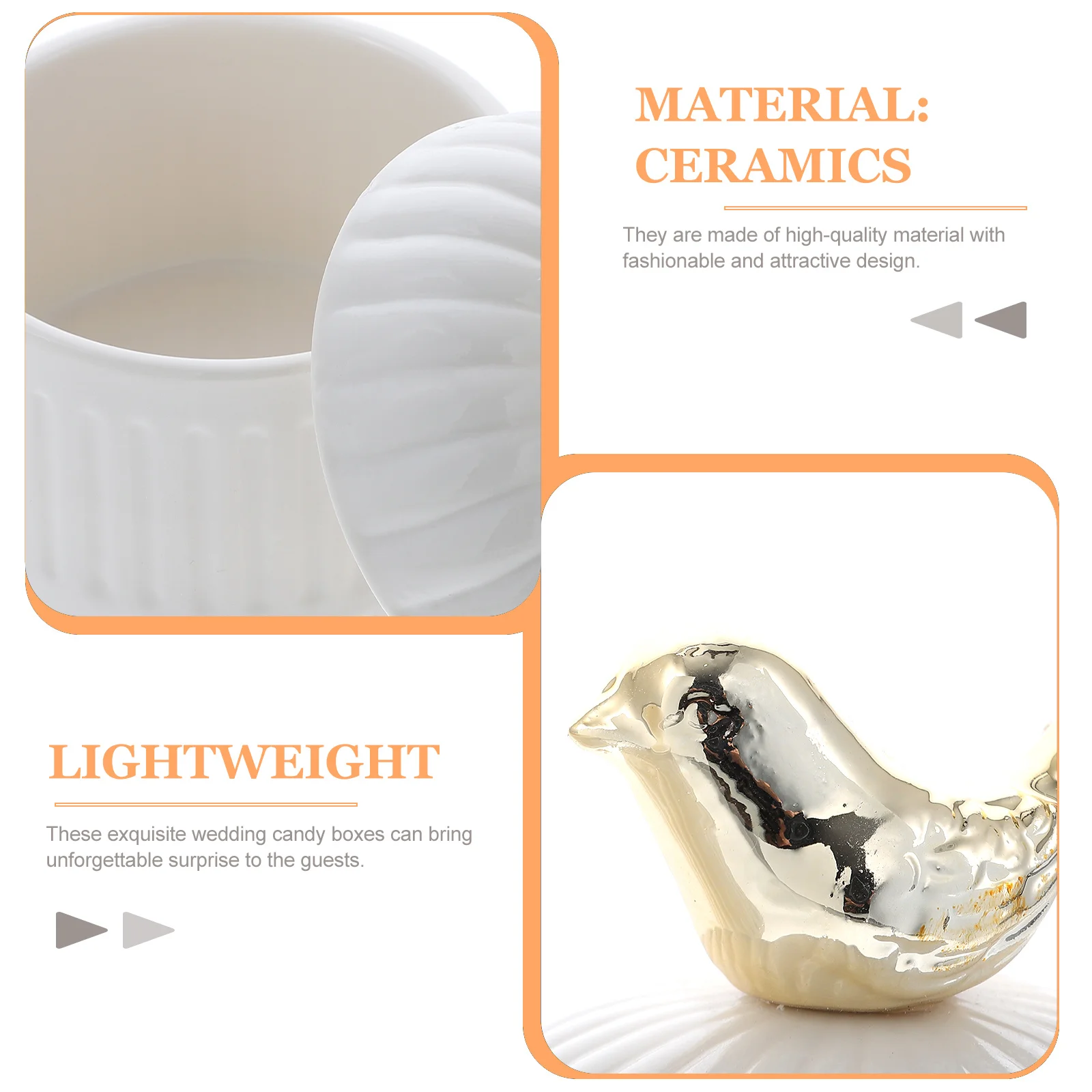 

2Pcs Creative Wedding Candy Boxes Small Bird Gift Storage Packing Case Exquisite Candy Boxes for Wedding Party Festival