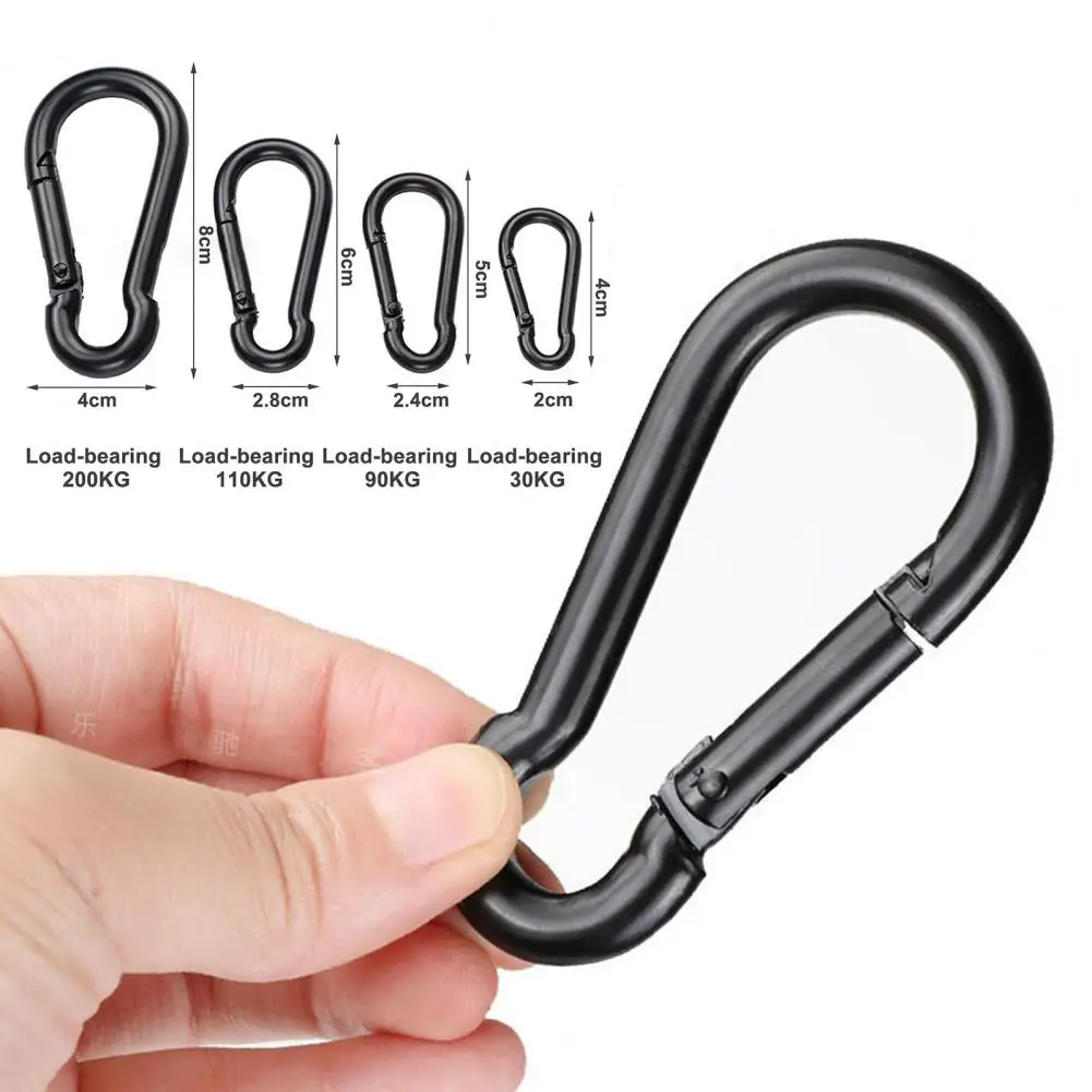 

Practical Carabiner Hooks Electroplated Portable Lightweight Carabiner Buckles Camping Supplies