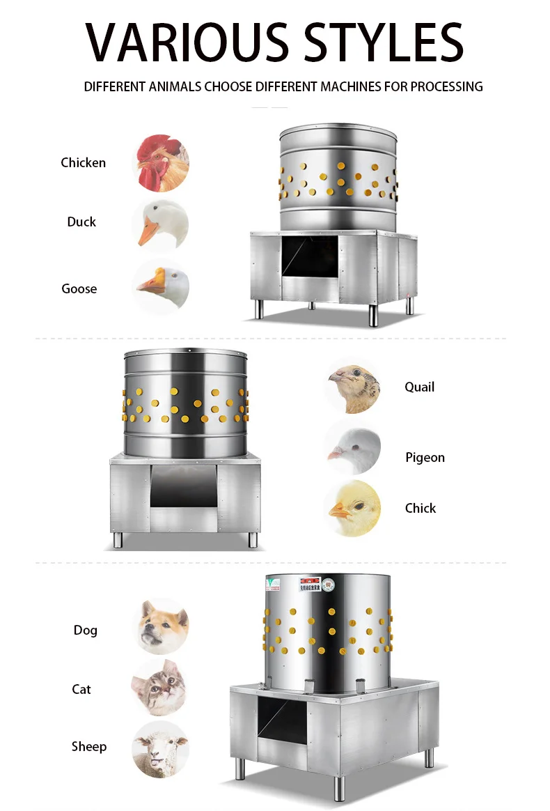 Stainless Steel Chicken/Duck Plucking Machine Commercial Poultry Depilation Machine