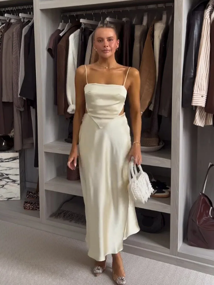 HH المرأة الشاطئ نمط الجانب زيبر أكمام عارية الذراعين الدانتيل متابعة الديكور فساتين المرأة الصيف الصلبة الساتان الملمس فستان بكتافة