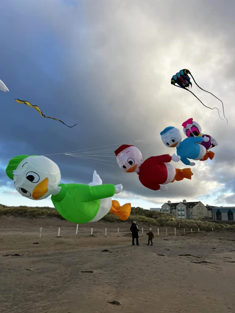 9KM 3M Duck Kite Lijn Wasserij Hanger Zachte Opblaasbare Show Kite voor Kite Festival 30D Ripstop Nylon stof