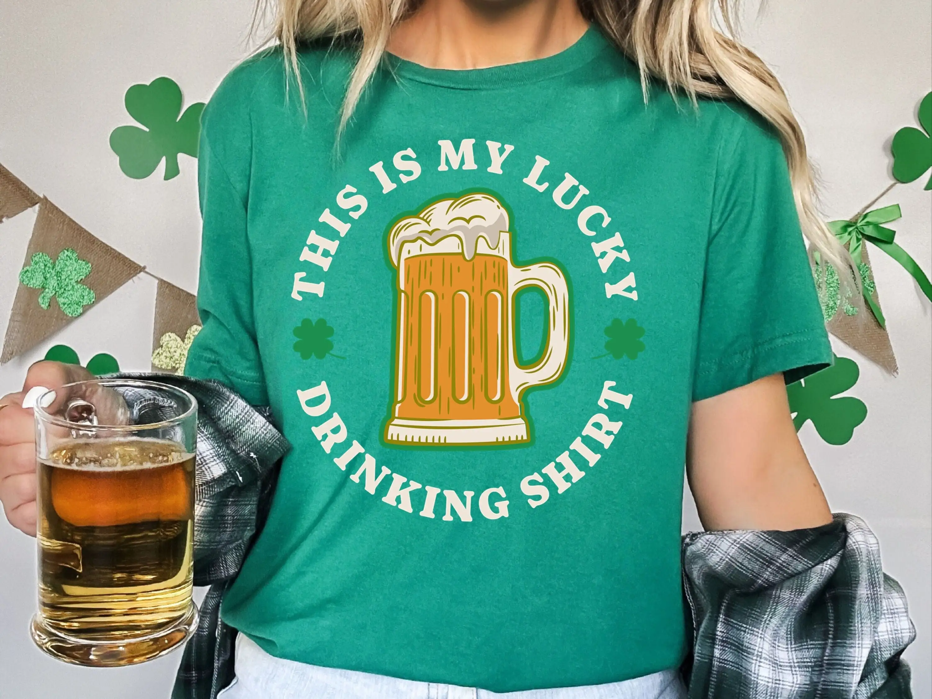 St Patricks Day T Shirt Lucky Saint Paddy'S Irish This Is My Drinking Pattys Bestseller