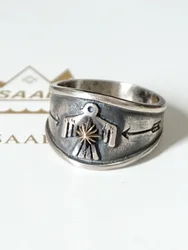 New Silver Color Thunderbird Ring for Man Retro Niche Old Style Indian Totem Rings Cheap Goods for Fashion Jewelry