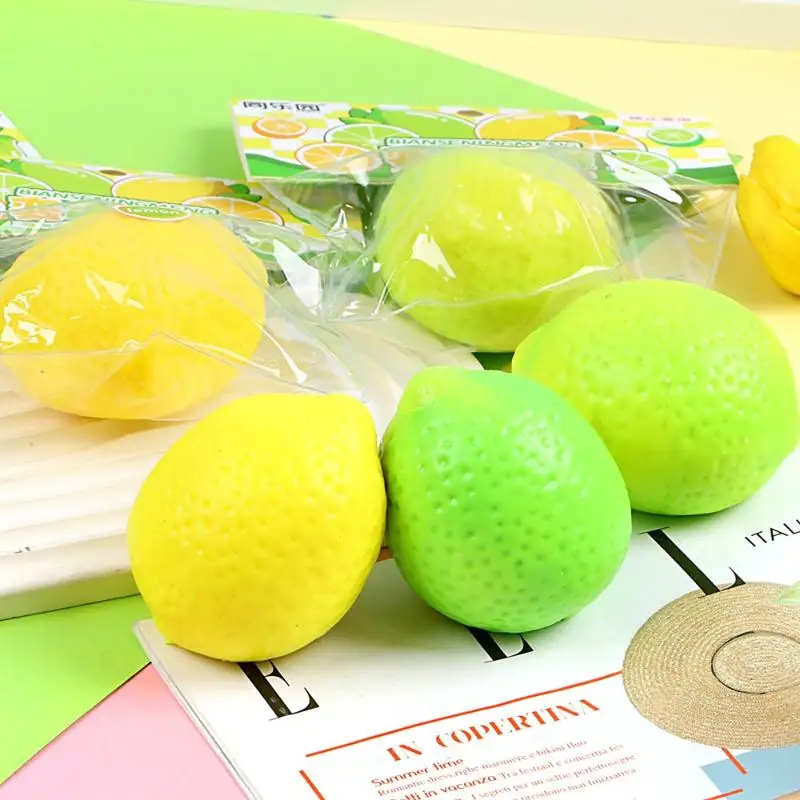 1Pcs Color Changing Lemon Squeeze Toy Soft Stress Relief Fidget Ball For Kids Adults Anxiety Decompression Play