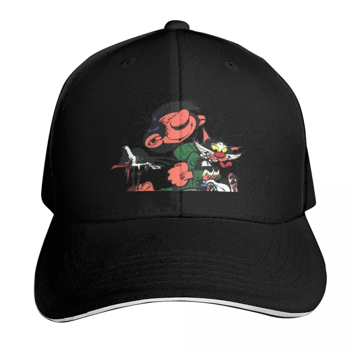 Guust Flater with bird and cat - Color Baseball Cap Breathable Mesh Back Adjustable Buckle Closure Moisture Wicking Quick Dry