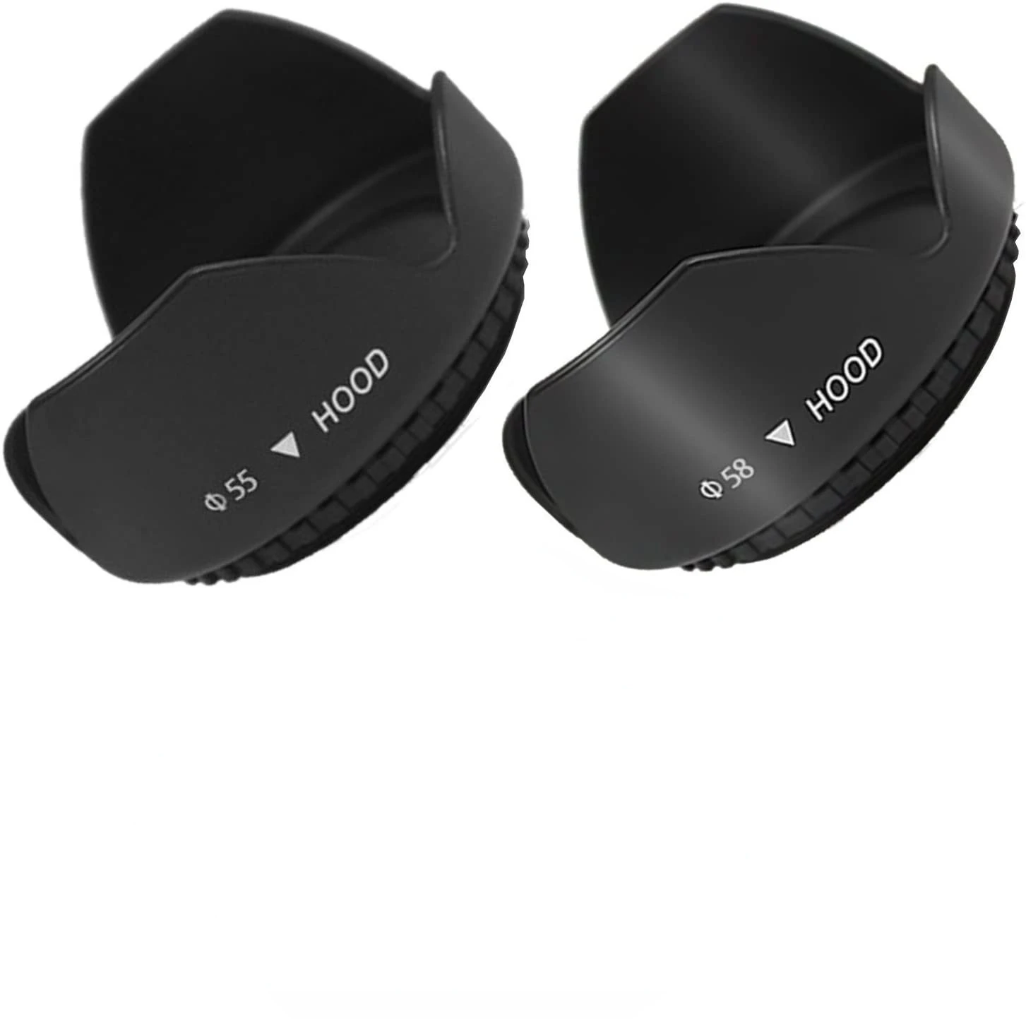 55mm and 58mm Digital Tulip Flower Lens Hood for Nikon D3500, D5600, D3400 DSLR Camera with 18-55mm lens 70-300mm lens