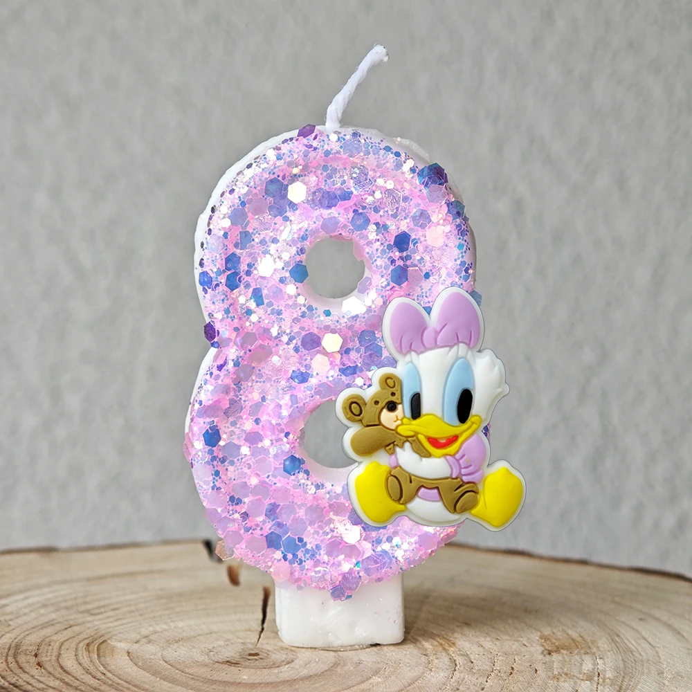 Schattige Donald Duck kaars nummer 0-9 voetbalkaars Donald Duck taartdecoratie jongens verjaardagsfeestje voor kinderen babyshower decoraties