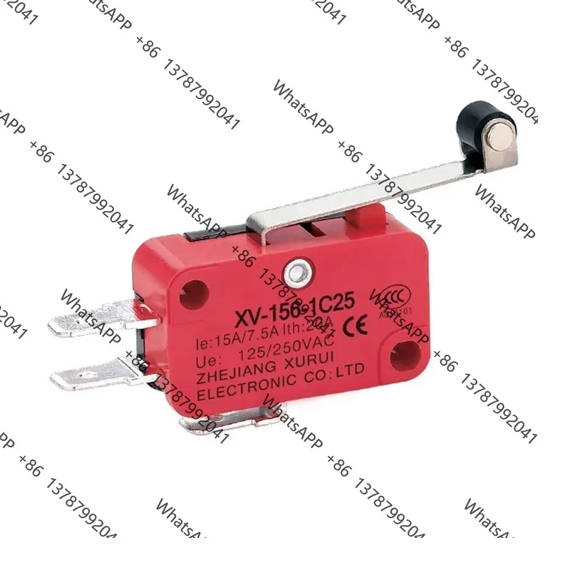 5Pcs XV‑156‑1C25 SPDT Roller Lever Micro Switch NO+NC 20A