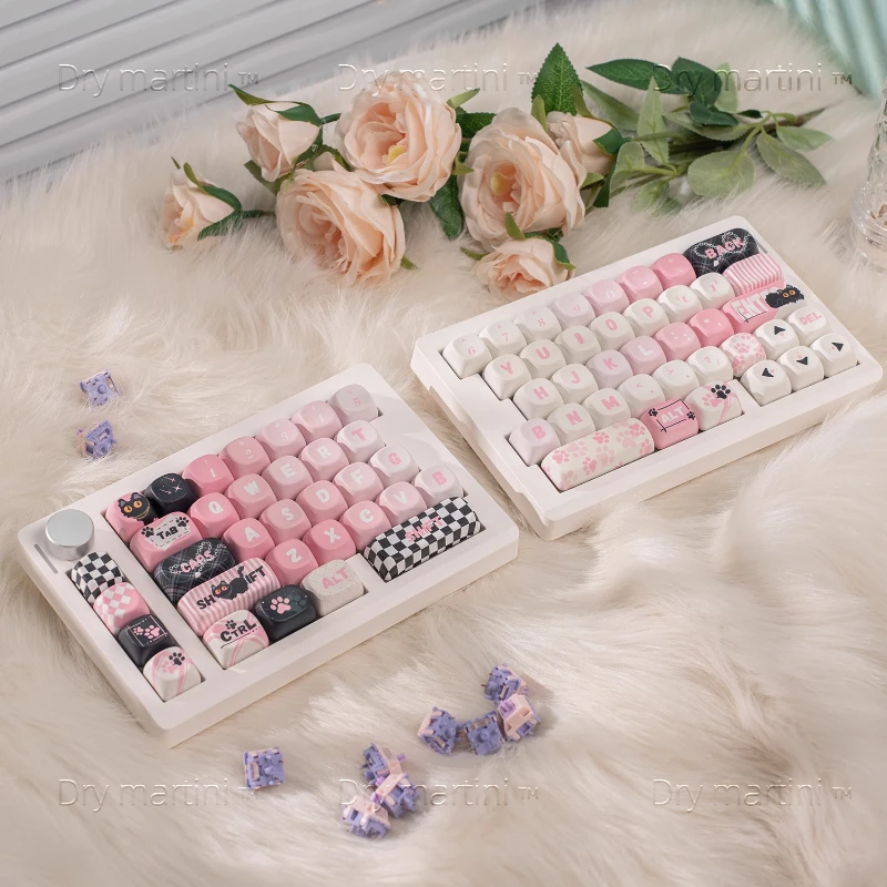 

GMK70 Split Mechanical Keyboard Custom Wired/2.4G Wireless/Bluetooth VIA Hot Swap Finished Kit for Mechanical Gaming Keyboard