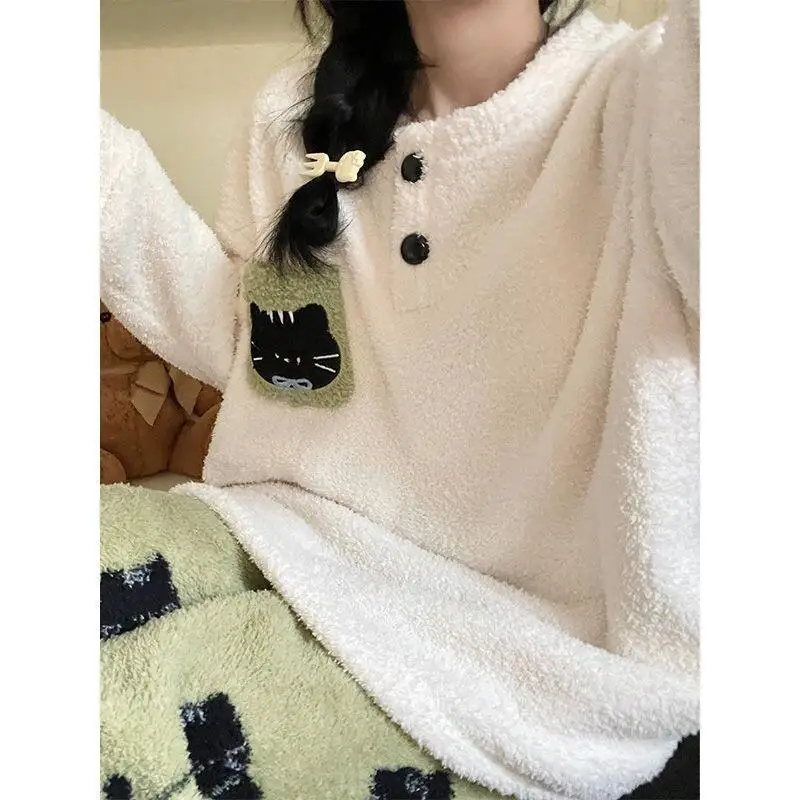 

Women's Pajamas Sleepwear Cotton Pajama Set Homewear Autumn Winter Custom Sleep Lounge Underwear