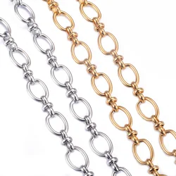 Wholesale 1m/lot Stainless Steel Big Heavy Gold Color Oval Chain Link  DIY Necklaces Bracelet Jewelry Making Accessories
