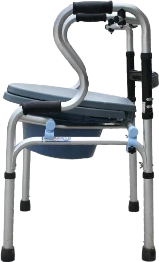 معدات إعادة التأهيل الطبي إطار من الألومنيوم أدوات المشي كرسي صوان قابل للطي مشاية متعددة الوظائف #5