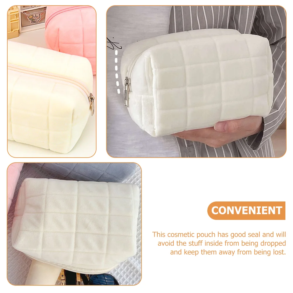 Bag White Makeup Pouch Storage Travel Supply Simple Bags Organizer Practical Toiletry Wash