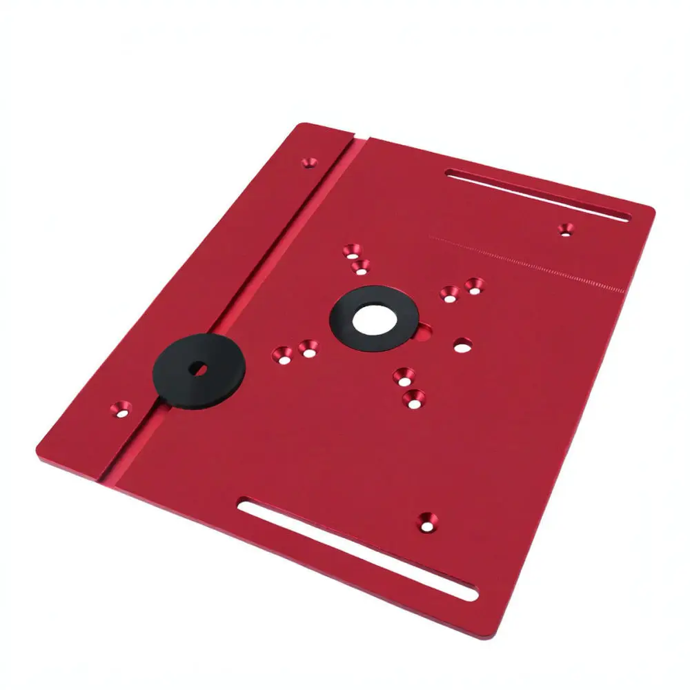 Woodworking Router Table Insert Plate With Adjustable Fence Miter Gauge For Trimmer Inverted Bench Milling Tool