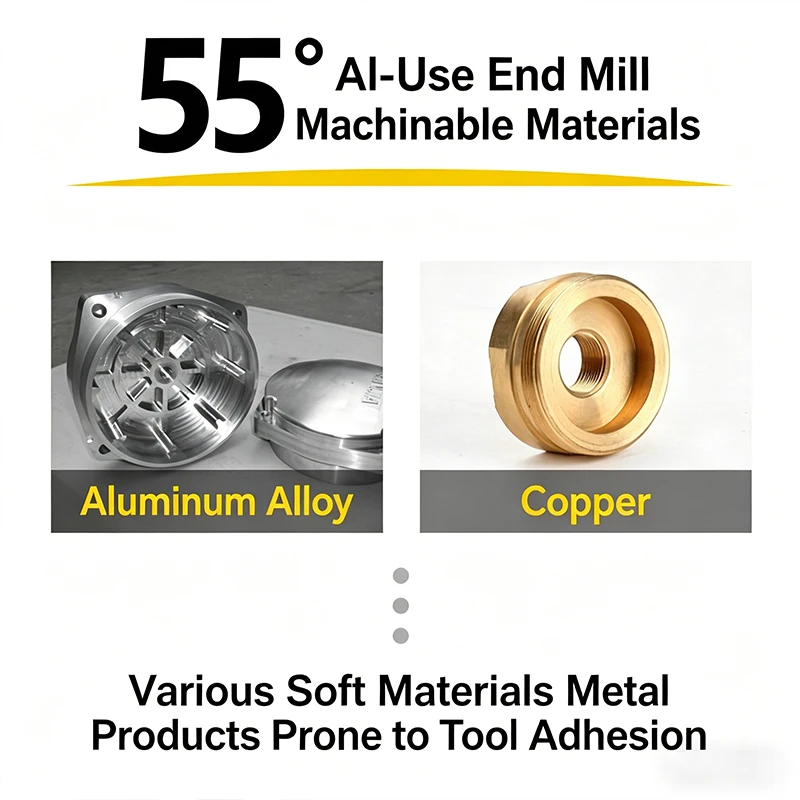 HRC55 CNC-Eckradiusfräser R Bullnose 3 Schneidkanten R0.5 R1 Hartmetall-Stahlfräser Metallfräswerkzeug Aluminiumfräser – Detail 5