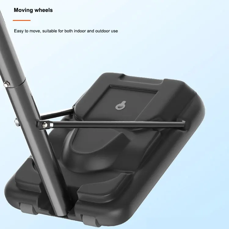 Prezzo di fabbrica Canestro da basket regolabile in altezza con base in PE Supporto da basket portatile per interni ed esterni per bambini