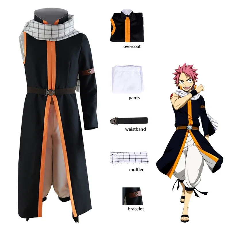 Anime Fairy Tail Natsu Dragneel Cosplay Costume 7 Years Later Outfit Full Set