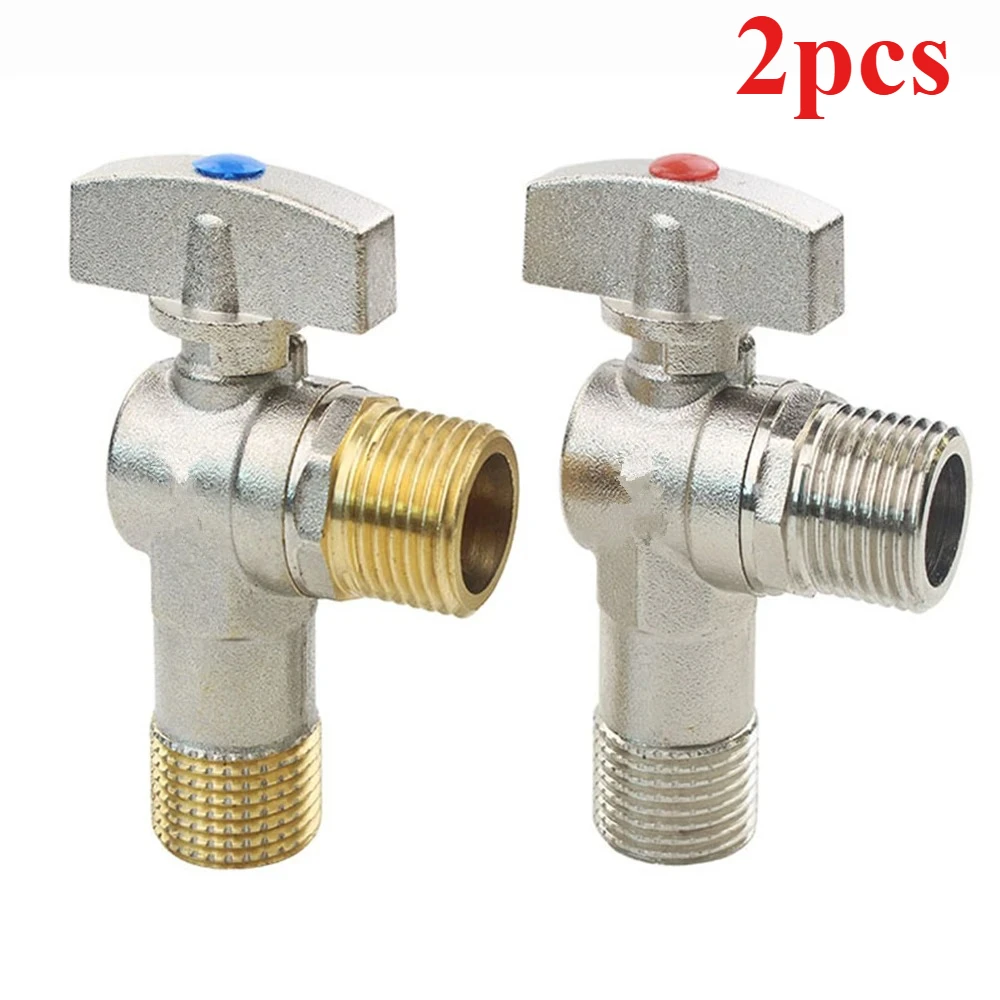 Full Copper Ball Core High Flow Angle Valve Fully Open Thickened Dn15 Water Heater Dedicated 1/2 Triangle Valve Ball Core Valve