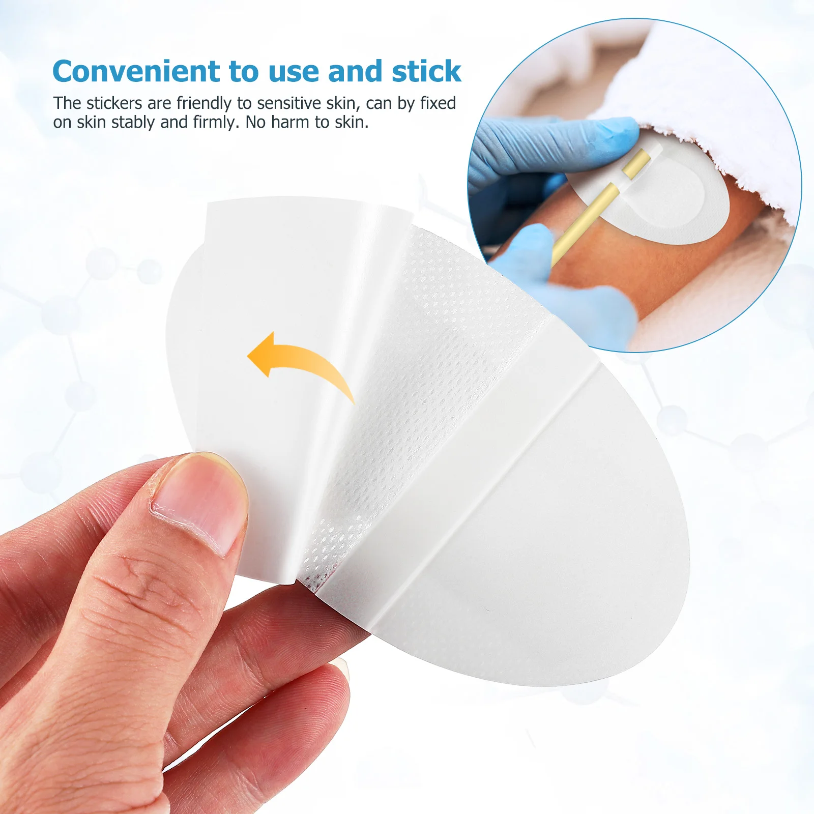 

2pcs Fixation Tapes Tube Legband Holders Skin-Friendly Breathable Disposable Catheter Stickers Universal Size Medical Teaching