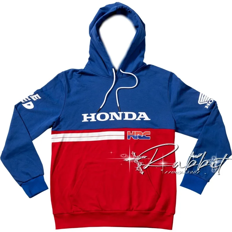 

2025/26 Новая осенне-зимняя толстовка с капюшоном для велоспорта Honda HRC Team MOTO, гоночная толстовка с капюшоном для энтузиастов по бездорожью, повседневная спортивная толстовка