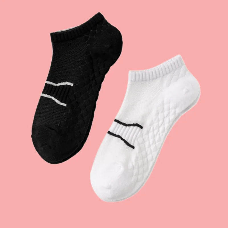 Calcetines de tubo medio para hombre y mujer, medias versátiles de masaje con fondo grueso, color blanco y negro, 6/12 pares, novedad de 2024