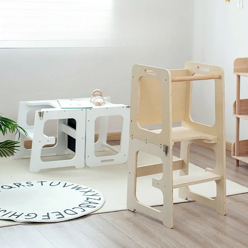 Taburete plegable para lavar las manos para bebé, taburete de cocina suave multifuncional, torre de aprendizaje para escalar, taburetes duraderos 3 en 1 para niños