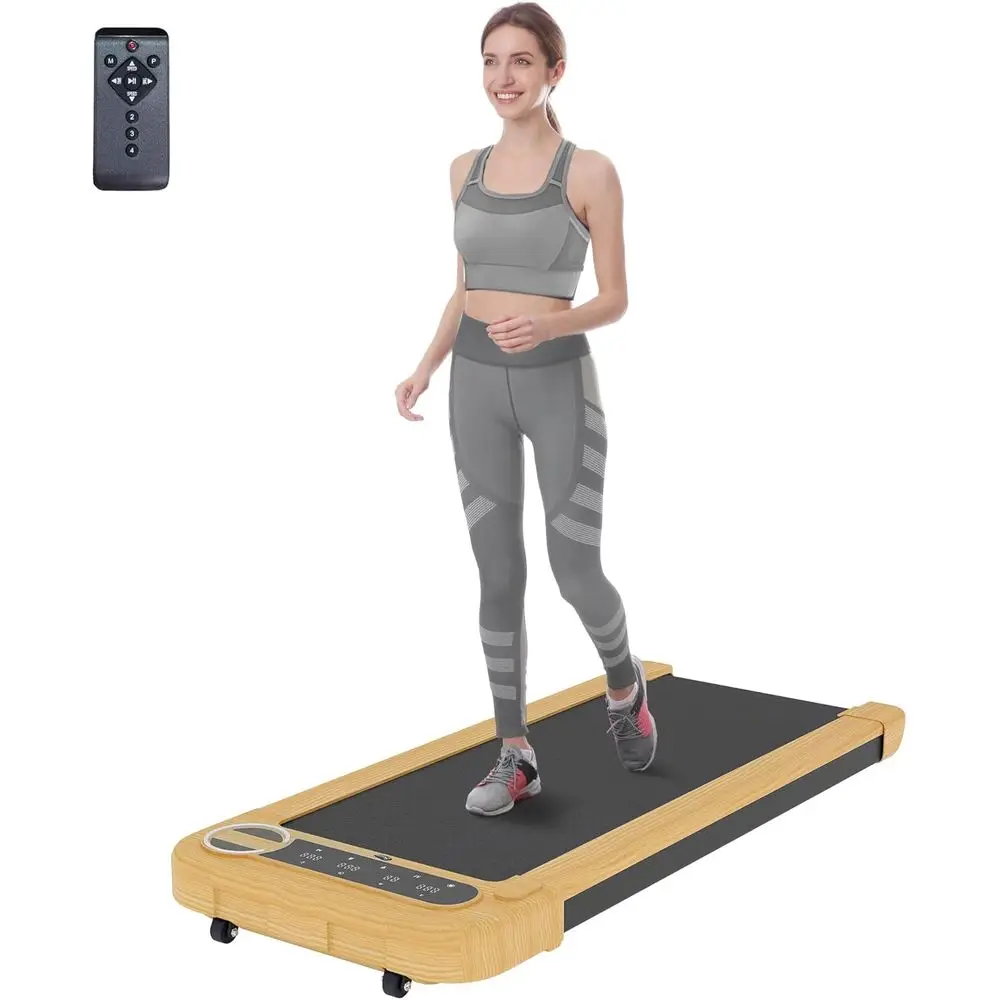 Kompaktes Schreibtisch-Laufband mit 17 x 43 cm Laufbandfläche, Fernbedienung, Bluetooth, LED-Display, geeignet für Büro oder Heimfitnessraum