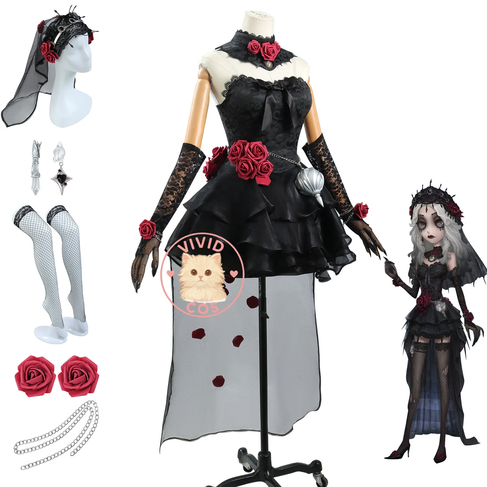 Identity V Patient Звездноглазый психолог Длинная ночь Косплей Костюм Ролевая игра в качестве игровых персонажей с идентификационными нарядами