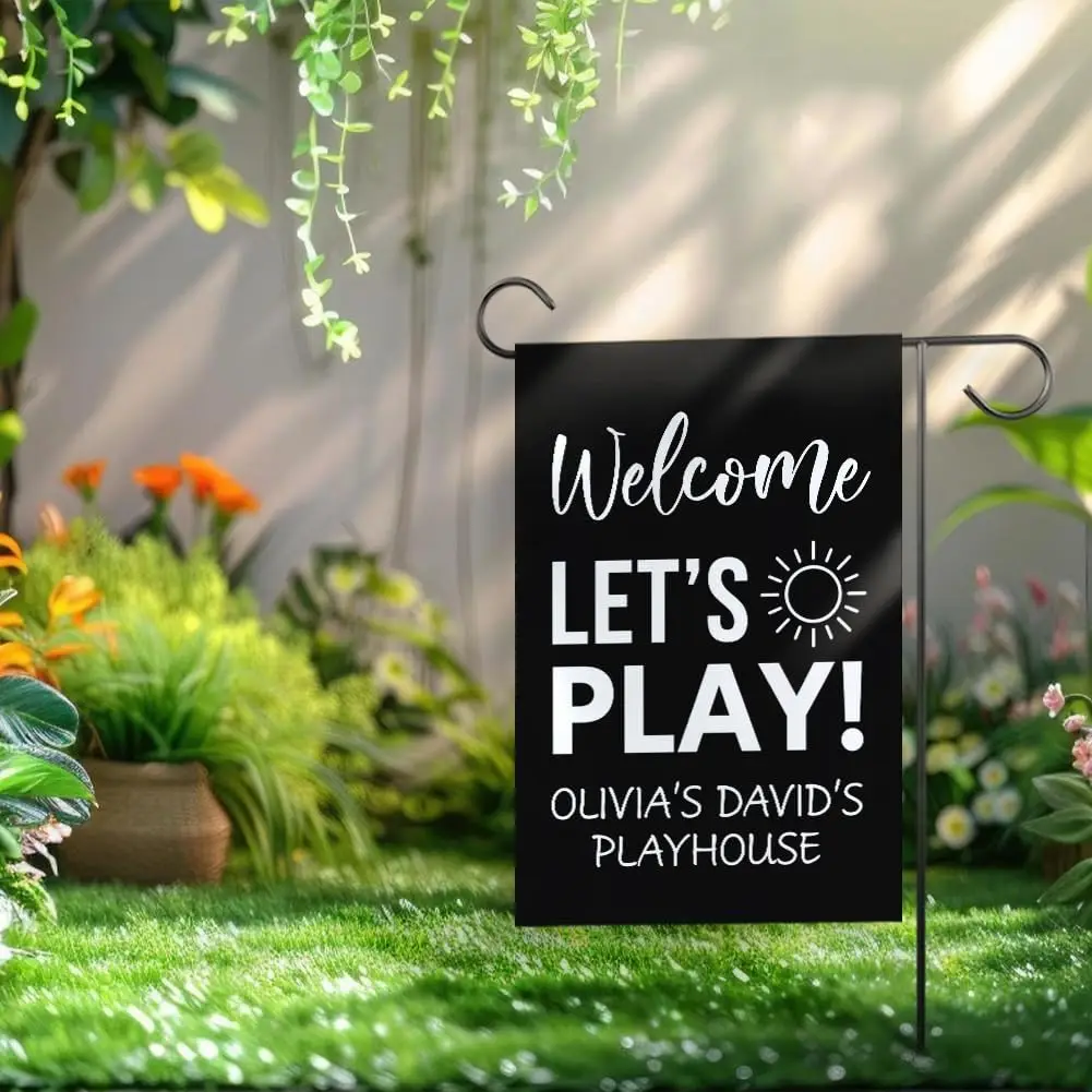 [12''x18''] Personalized Playhouse Garden Flag Double Sided, Custom Name Playground Sign, Treehouse Yard Ban xxl
