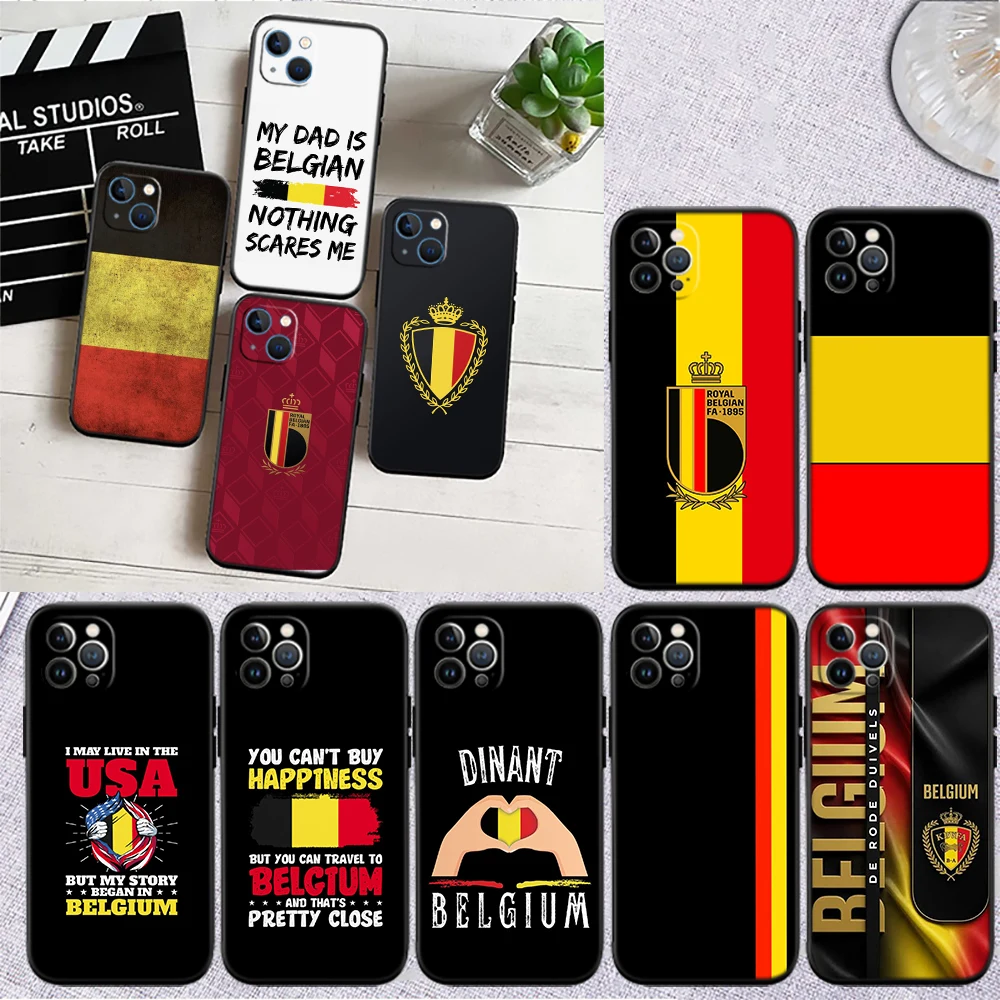 Belgium flag Phone Case for Samsung Galaxy S20 S21 S22 Ultra FE Plus A21S A22 A24 A25 A26 A30 A30S A31