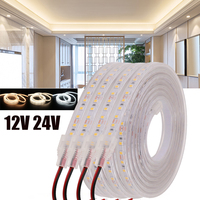 LED Strip Waterproof 12V 24V DC IP67 Natural White 4000K /Warm White 120LEDs/m 2835  Flexible Tape LED Light Lamp