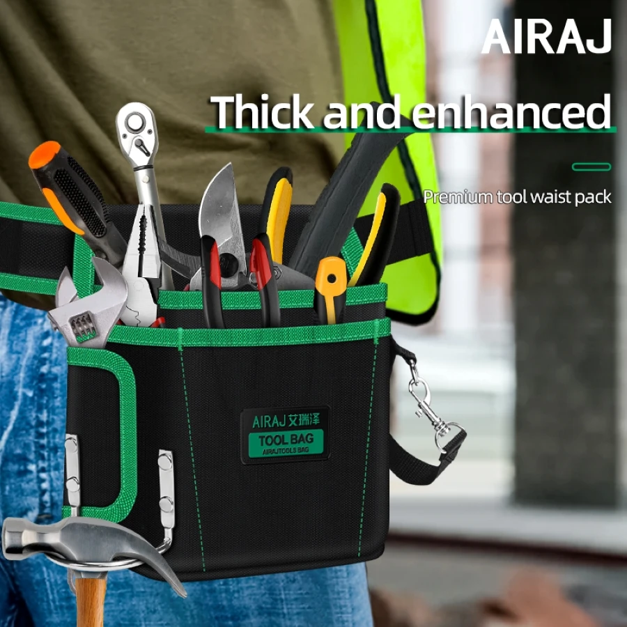 AIRAJ Multifunctional Tool Storage Pouch Belt Electrician Toolkit Drill Waist Bag Screwdriver Hardware Tool Bags Organizer
