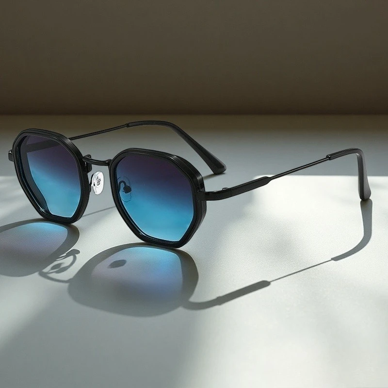 

2026 New Metal Polygon Sunglasses for Men Premium Trendy Street Style Shades for Women Outdoor UV-Protective Eyewear