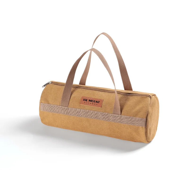 حقيبة تخزين إكسسوارات التخييم، خيمة حبل الرياح، حقيبة تخزين أدوات الأظافر الأرضية، حقيبة أسطوانية محمولة للتخييم