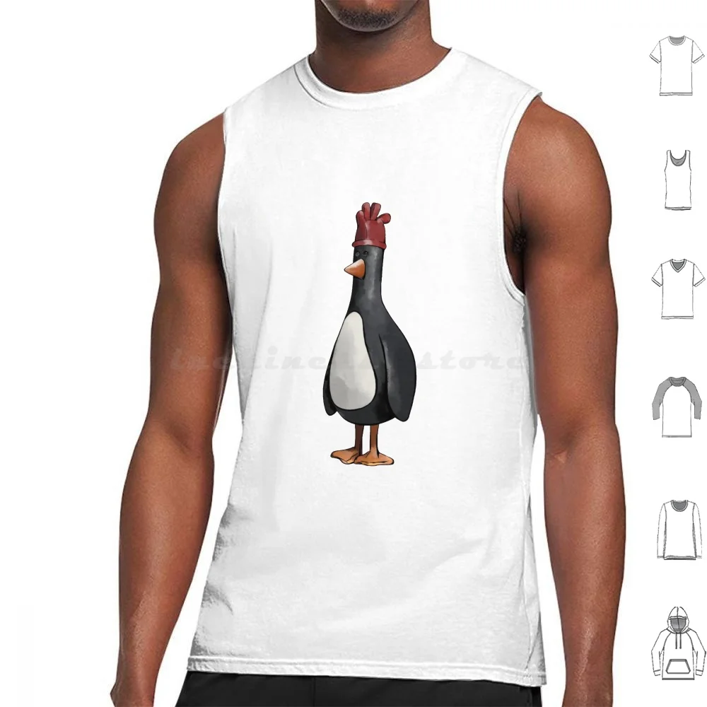 Feathers Tank Tops Vest Sleeveless Gromit Wallace Claymation Funny Cartoon Penguin Animation Chicken Movie Dog Cheese Meme