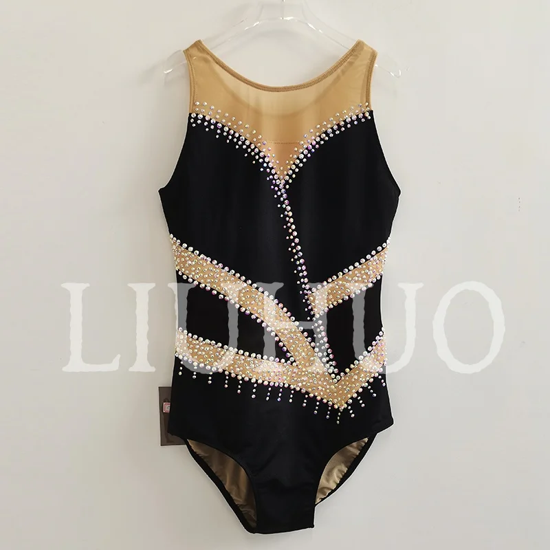 

LIUHUO Black Lyrical Dancing Dress for Performance Color Pole Skirt Factory Customize BD8829