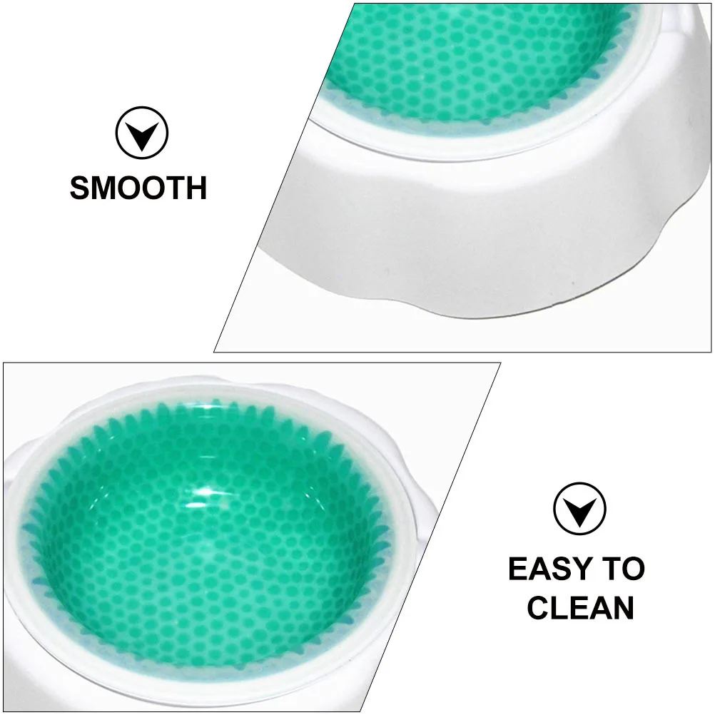 

Pet Feeding Smooth Surface Condensate Beads Design Cooling Drinking For Cat Dog Indoor Summer Plastic Pet Bowl Dog Cooler