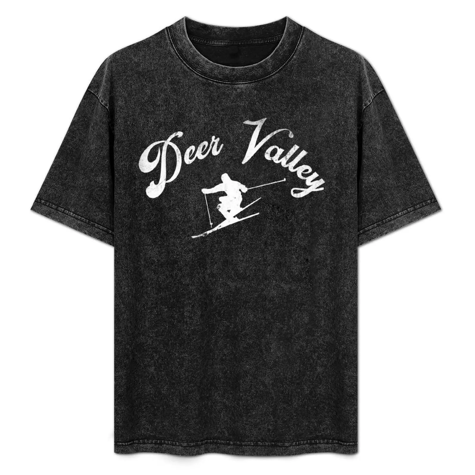 

Deer Valley Ski Vintage Utah Skiing Cool valley Skier Gear T-Shirt Anime t-shirt man clothes anime figures mens funny t shirts